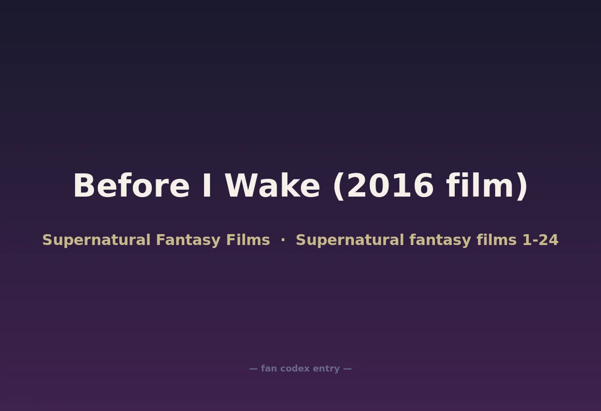 Before I Wake (2016 film)
