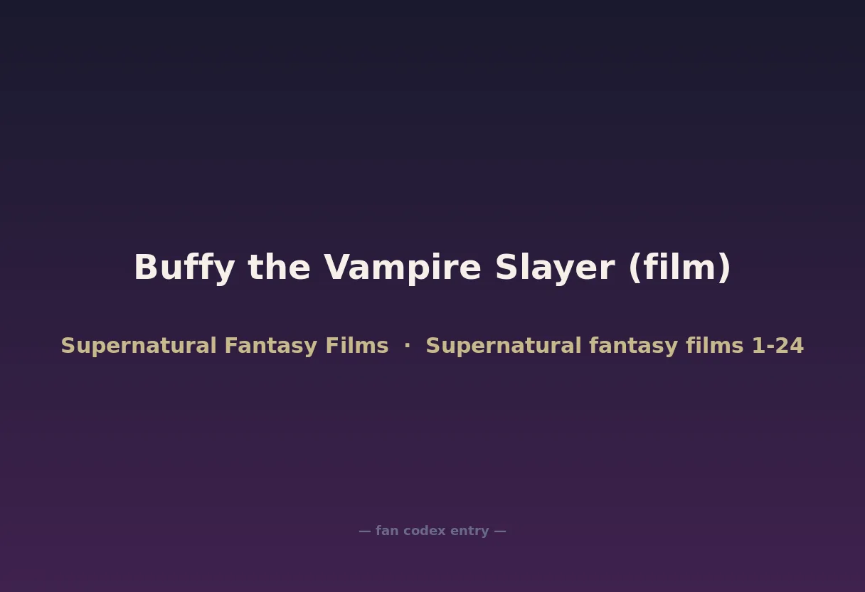 Buffy the Vampire Slayer (film)